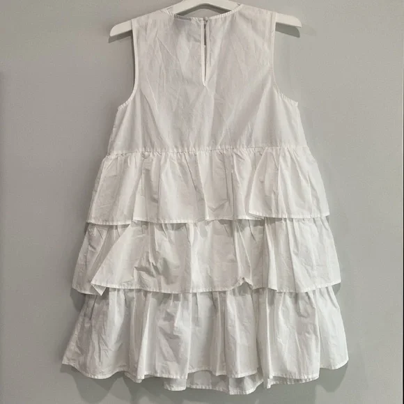 Women's Sleeveless Multi Tiered Dress - Who What Wear White Size XS - Picture 4 of 7
